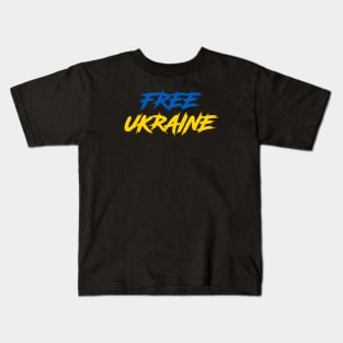 FREE UKRAINE PROTEST PUTIN PROTEST RUSSIAN INVASION Kids T-Shirt